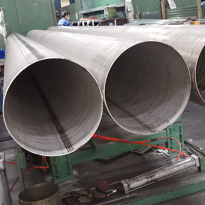 Resistensi suhu tinggi 159mm tabung las stainless steel AISI201 304 316 Diameter besar bulat baja tahan karat pipa dinding tebal