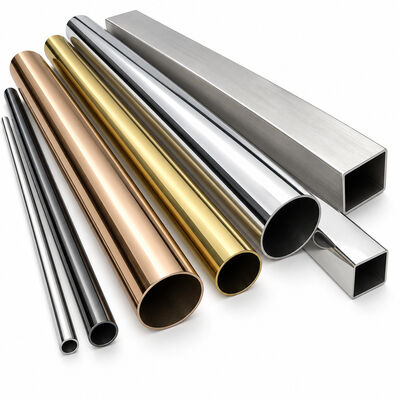 Tabung Stainless Steel Dekoratif Berwarna Bulat, Persegi & Persegi Panjang