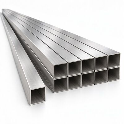 ASTM A554 Stainless Steel Brushed Square Tube 201 304 316 Dekoratif Inox Hollow Section untuk Railings dan Arsitektur