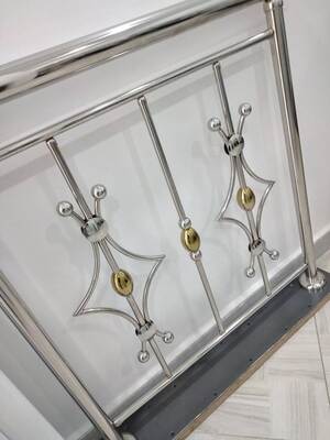 Konektor Sambungan Bambu Baja Tahan Karat Cermin Perak Emas SS201 SS304 untuk Pipa Pegangan 19mm, Aksesori Pagar Inox