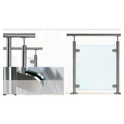D Bentuk Clip Tangga Inox Kelas 304 316 Clamp Kaca Baja Rinsing Untuk 38.1mm 42.4mm 48.3mm 2' Round Railing