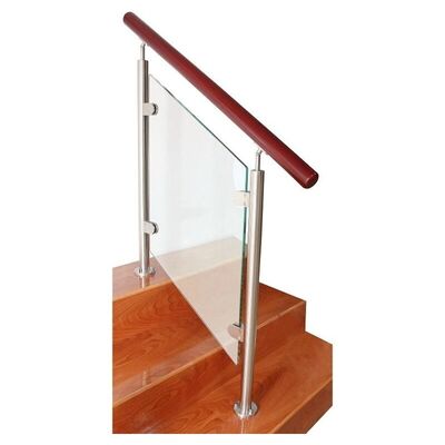 D Bentuk Clip Tangga Inox Kelas 304 316 Clamp Kaca Baja Rinsing Untuk 38.1mm 42.4mm 48.3mm 2' Round Railing