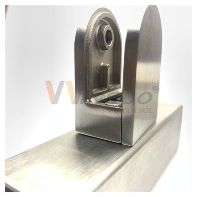 D Bentuk Clip Tangga Inox Kelas 304 316 Clamp Kaca Baja Rinsing Untuk 38.1mm 42.4mm 48.3mm 2' Round Railing