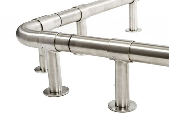 SS 201 304 316 Cermin 0.8mm-3.0mm Ketebalan 2' 'Stainless Steel Railing Pipe 50.8mm Satin Las Inoks Tabung Bulat