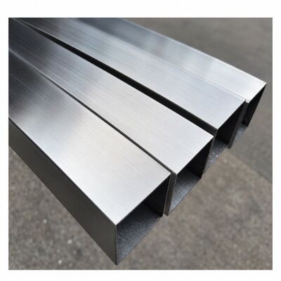 Pipa Kotak Baja Tahan Karat 50x50mm Satin Disikat 201 304 316, Ketebalan Dinding 1.2–3.5mm
