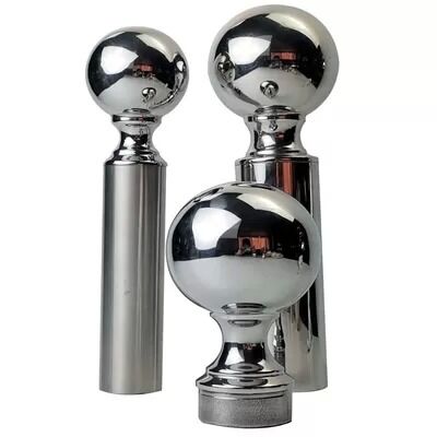 Kelas 304 316 Inoks Fittings Tangga 80mm Dia Stainless Steel Dekoratif Railing Ball Untuk 50,8mm 2 Inch Round Tube