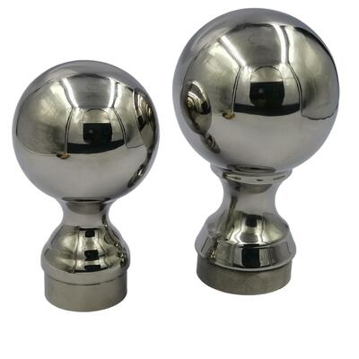 Kelas 304 316 Inoks Fittings Tangga 80mm Dia Stainless Steel Dekoratif Railing Ball Untuk 50,8mm 2 Inch Round Tube