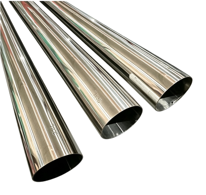 304L Stainless Steel Tube Mirror Polished Round Square Rectangular Pipe dengan Panjang Disesuaikan untuk Dekorasi Bangunan Genggam