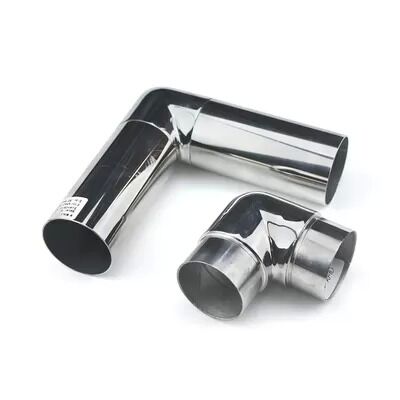 Siku Siku Pendek Stainless Steel SS201, SS304 & SS316 90° untuk Pipa Bulat 25,4–50,8mm