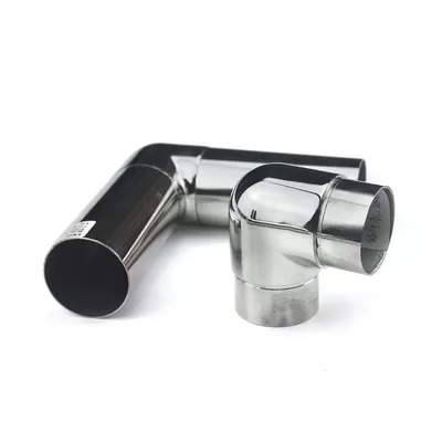 Siku Siku Pendek Stainless Steel SS201, SS304 & SS316 90° untuk Pipa Bulat 25,4–50,8mm