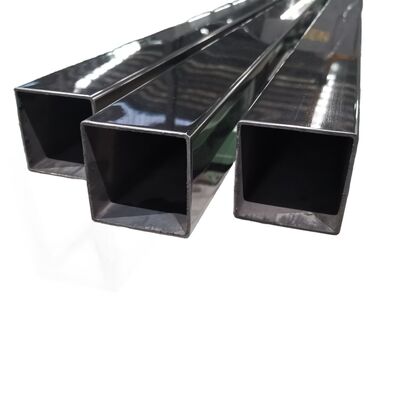 201 304 316 Grade Inox Welded Tube 100mmx100mm Ukuran Besar Stainless Steel Square Pipe 1.5mm-5.0mm Ketebalan
