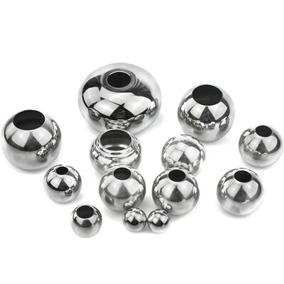 Bola Berongga Bor Stainless Steel 201 304 316 dengan Finishing Permukaan Kustom dan Berbagai Ukuran untuk Fitting Pagar & Pegangan Tangan & kisi jendela keamanan