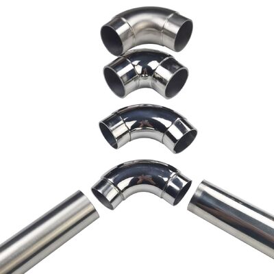 Konektor Pipa Pegangan Tangan Stainless Steel Grade 201/304/316 dengan Finishing Permukaan Kustom dalam Ukuran Metrik dan Inci