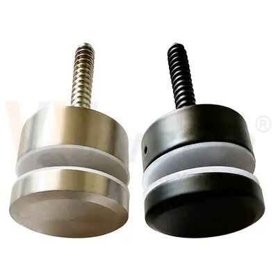 Hairline Hitam Satin M10 Iklan Sekrup AISI 304 316 Stainless Steel Standoff Pin Adaptor Kaca Cocok Untuk 8mm-12mm 24mm
