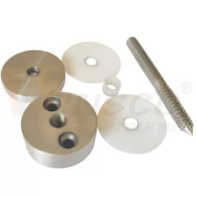 Hairline Hitam Satin M10 Iklan Sekrup AISI 304 316 Stainless Steel Standoff Pin Adaptor Kaca Cocok Untuk 8mm-12mm 24mm