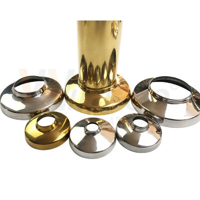 Pembuat Perak Emas SS 201 304 316 Fittings Tangga Inoks Lapisan dasar tiang baja tahan karat Untuk balustrade bulat