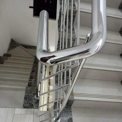 AISI 201 304 316 Mirror Satin 76.2mm 3 Inch OD Stainless Steel Handrail siku 1.2mm-2.0mm Tepi