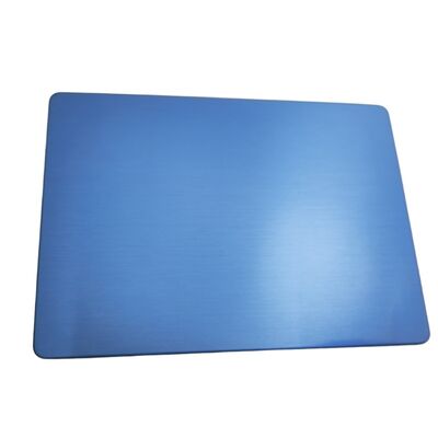 SS201 Cold Rolled Blue PVD Hairline No.4 Lembar stainless steel 1220×2440mm 4x8ft Piring Inoks Dekoratif