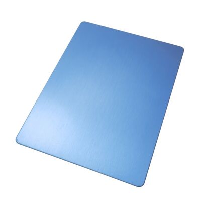 SS201 Cold Rolled Blue PVD Hairline No.4 Lembar stainless steel 1220×2440mm 4x8ft Piring Inoks Dekoratif