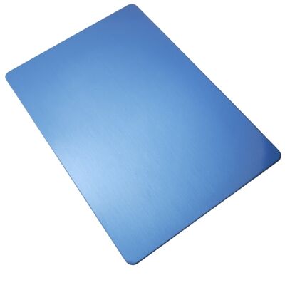 SS201 Cold Rolled Blue PVD Hairline No.4 Lembar stainless steel 1220×2440mm 4x8ft Piring Inoks Dekoratif