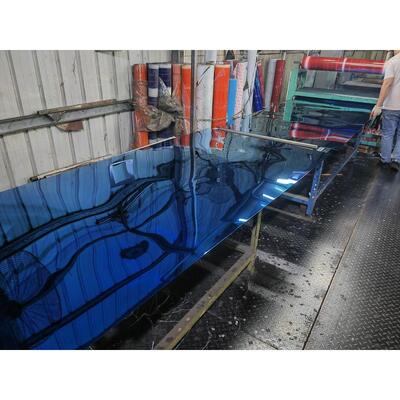 SS 201 Lembar stainless steel digulung dingin 1.2mm 1.5mm Sapphire Blue Mirror Selesai