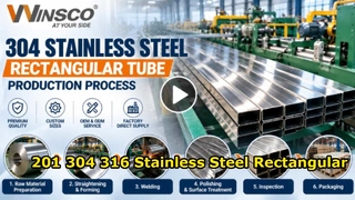 Proses Produksi Tabung Persegi Panjang Stainless Steel | Pabrik WINSCO