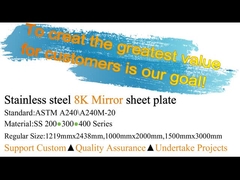 Titanium Gold 304 Stainless Steel Mirror Finish 1219mm Untuk Dekorasi