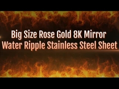 SS 201 304 316 Mawar Emas Timbul Ripple Stainless Steel Sheet