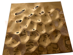 Lembar Timbul Sarang Lebah SS Cermin Kuning Perunggu Besar