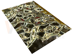 Medium Size Water Ripple 8K Titanium Embossed Stainless Steel Sheet