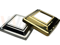Baja tahan karat Balkon Railing Base Cover Untuk Square Post