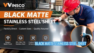 Lembaran Baja Tahan Karat Matte Hitam VVINSCO | Pasokan Langsung Pabrik