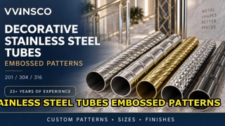 201 304 316 Tabung Dekoratif Stainless Steel Timbul | Pola Kustom | VVINSCO