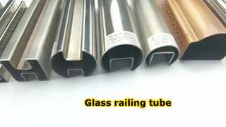 Tabung Beralur Stainless Steel | Pipa Slot Berbentuk Khusus Khusus untuk Railing Kaca Pegangan Tangga