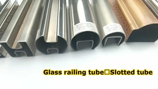 Tabung Beralur Stainless Steel | Pipa Slot Berbentuk Khusus Khusus untuk Railing Kaca Pegangan Tangga