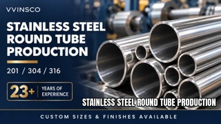 201 304 316 Produksi Tabung Bulat Stainless Steel | Pabrik VVINSCO