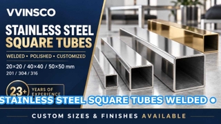 201 304 316 Tabung Persegi Stainless Steel | 20x20 40x40 50x50mm | VVINSCO