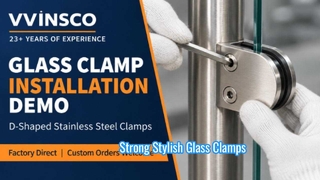 Demo Pemasangan Penjepit Kaca Stainless Steel Bentuk D | VVINSCO