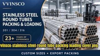 201 304 316 Tabung Bulat Stainless Steel | Ekspor Pengepakan & Pemuatan | VVINSCO